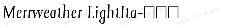 Merrweather LightIta字体转换